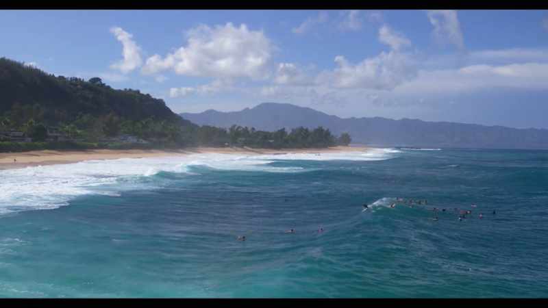 [Hawaiian music playing]
