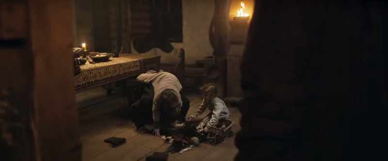 He was a clumsy brute - he spilled water into his boot