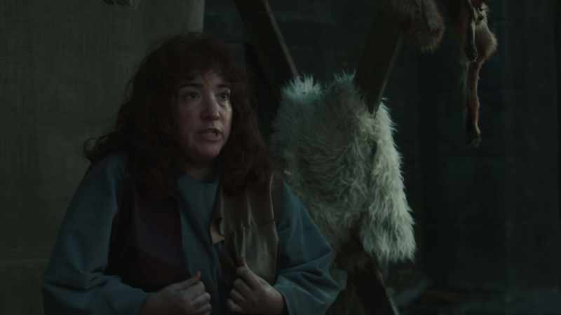 He had a great big hooded coat on