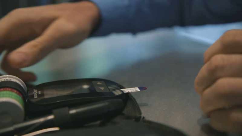He was able to realize, my blood sugar