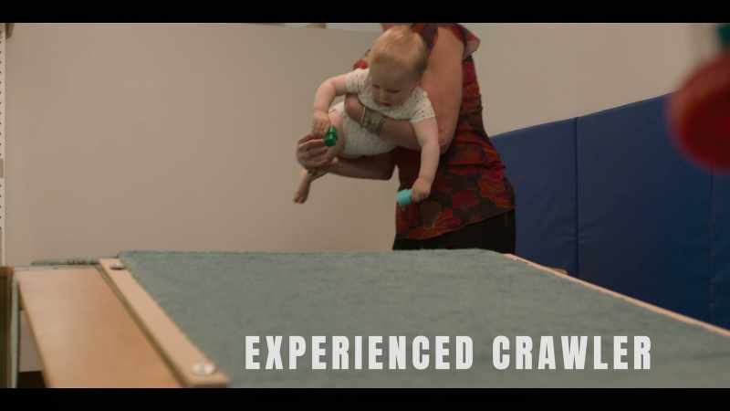 He actually can move faster when he's up on hands and feet