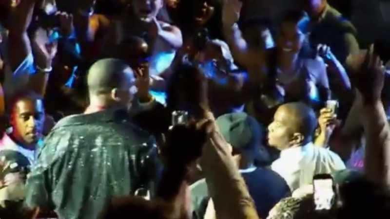 He actually pulled her out the crowd onstage