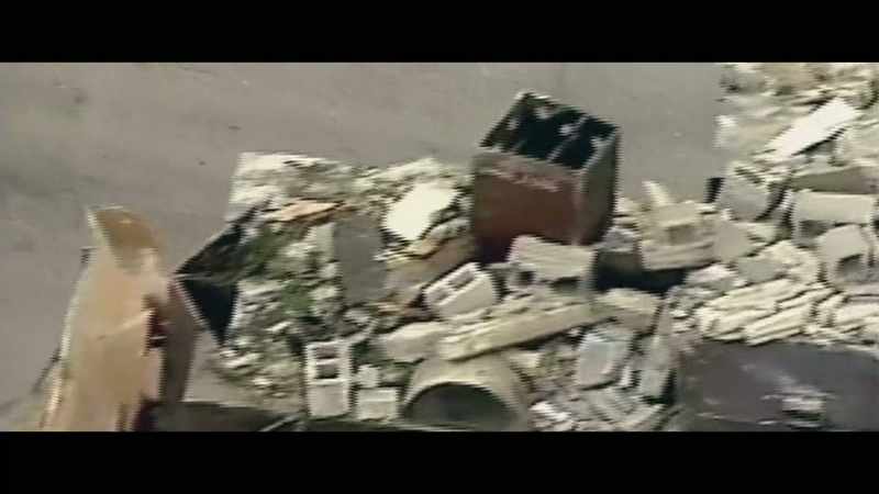 He actually thought ahead enough that there would be debris