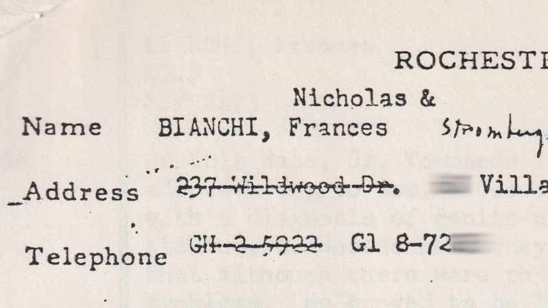 He was adopted by Frances and Nicholas Bianchi