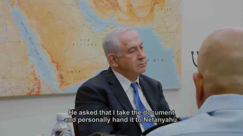 He asked me to take the document, and personally deliver it to Netanyahu