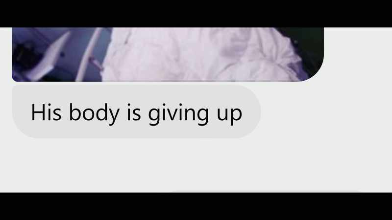 He asks me to record a farewell message