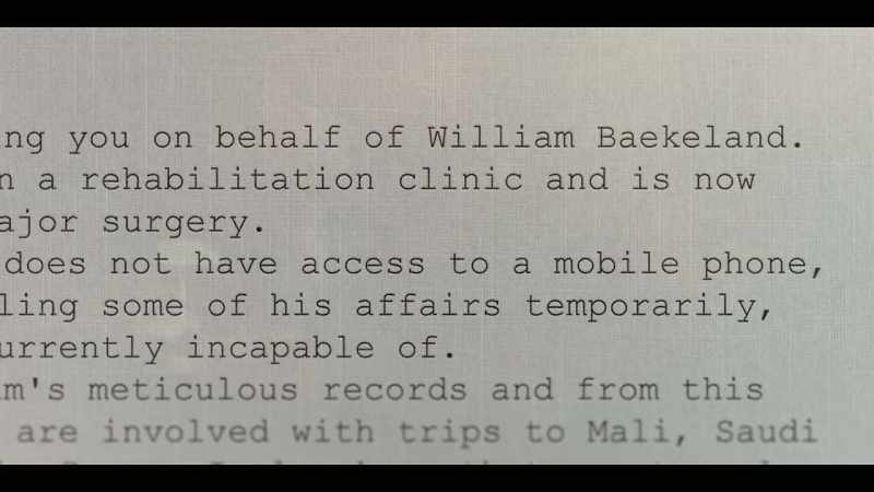 He has been in a rehabilitation clinic