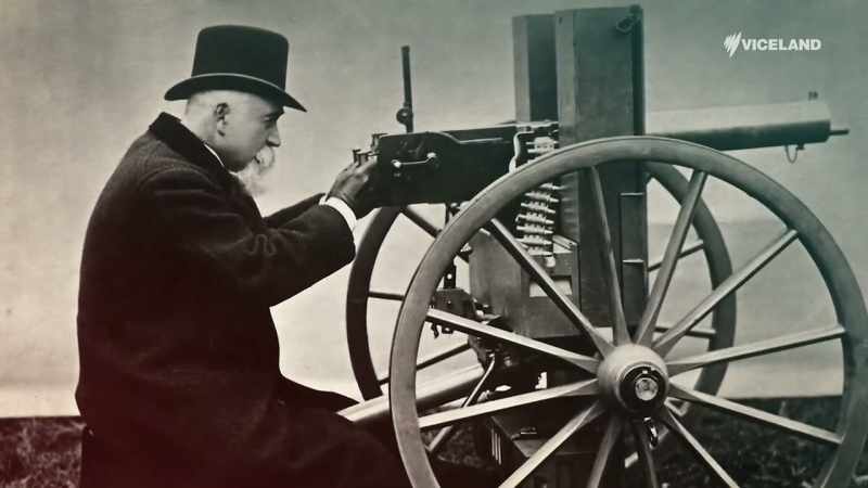 He built the world's first true machine gun using an action