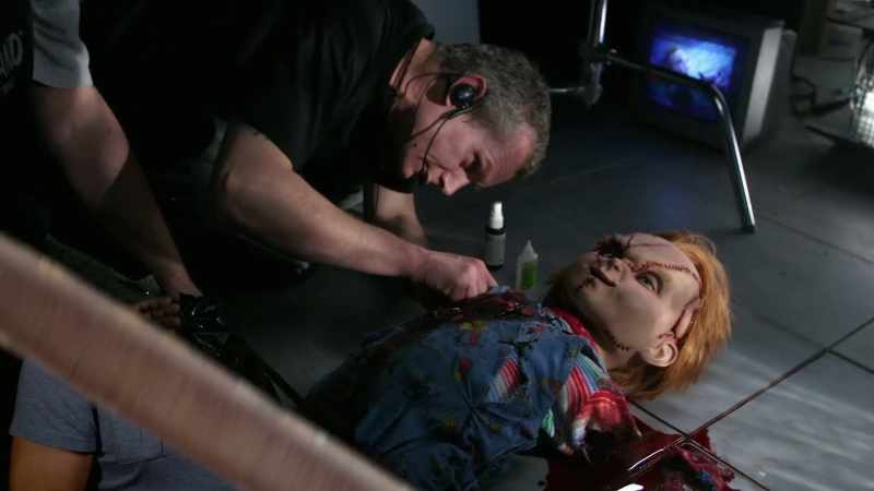 He chops Chucky up
