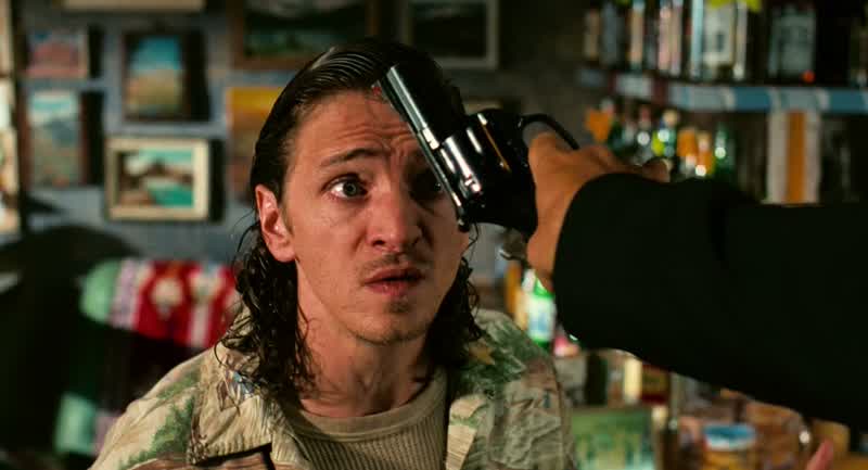 He comes in here every day and we bullshit He's used my toilet a thousand timesIf I told him no he'd know something was upAll right I want him out of here in his carand down the road or you can change