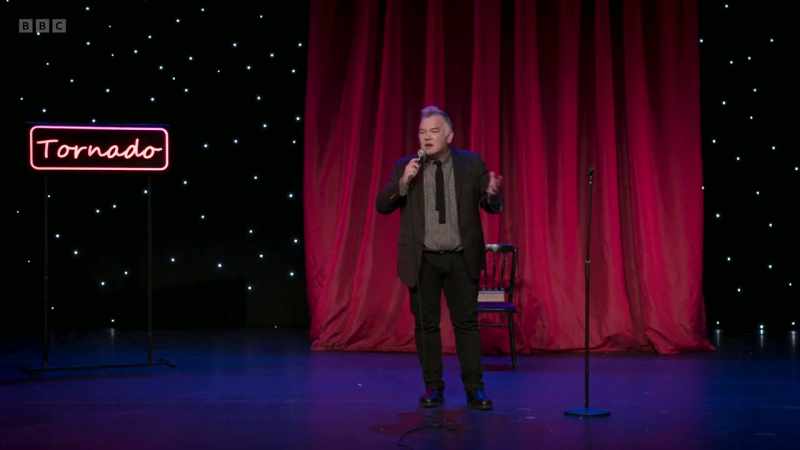 He comes round and he comes out onto the stage, unannounced