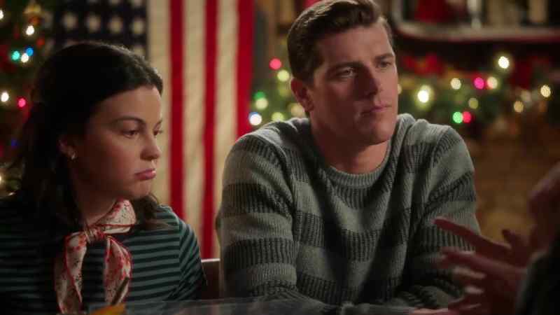 He crumbles candy canes on top of it