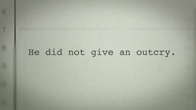 He did not give an outcry.