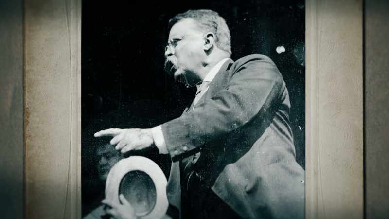 He does his whistle stop tours, he lambasts Taft