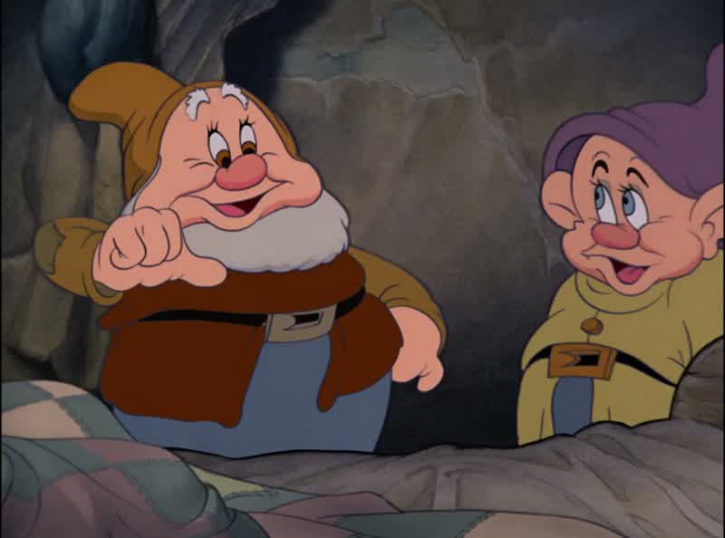 And this is Dopey He don't talk noneLAUGHINGSNOW WHITE You mean he can't talkHe don't know He never tried