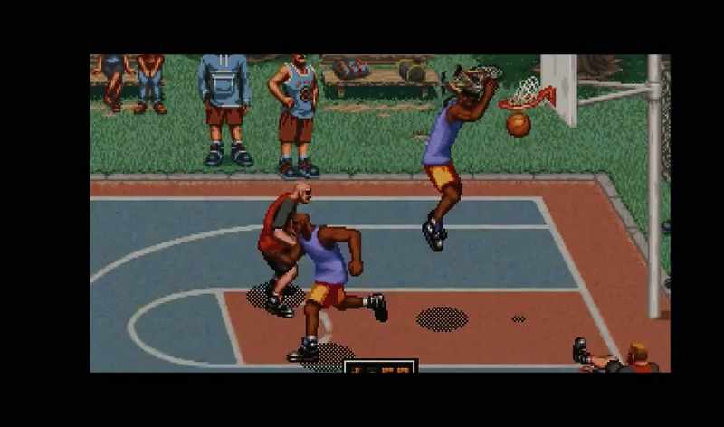 He goes up for the slam. Bang! Another one