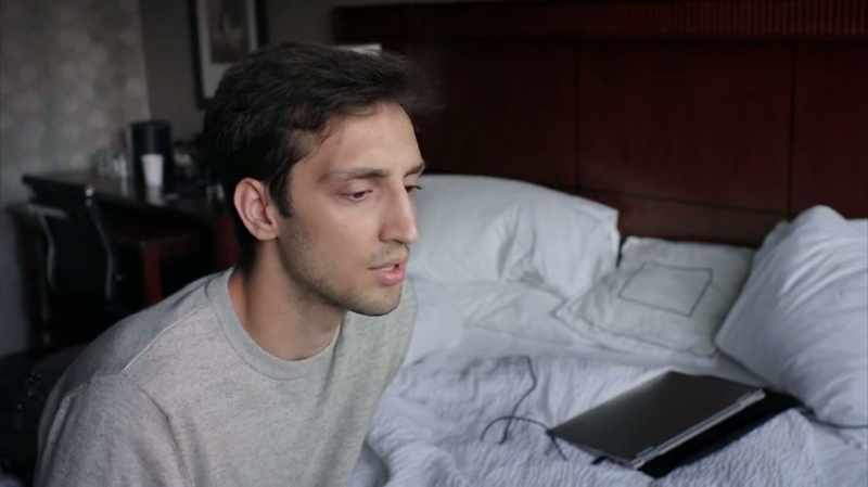 He has this app on his Samsung phone