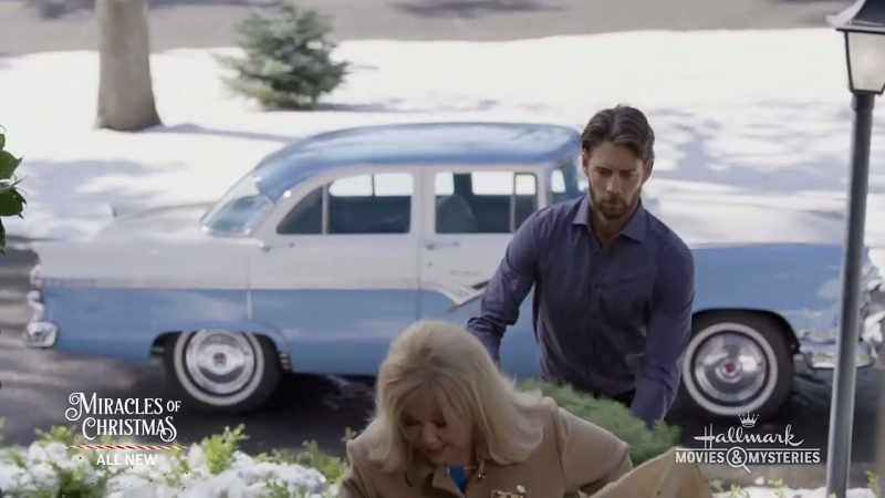 He helped me tie the tree to the car