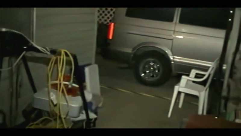He was interrupted, and so he got in their van and he fled