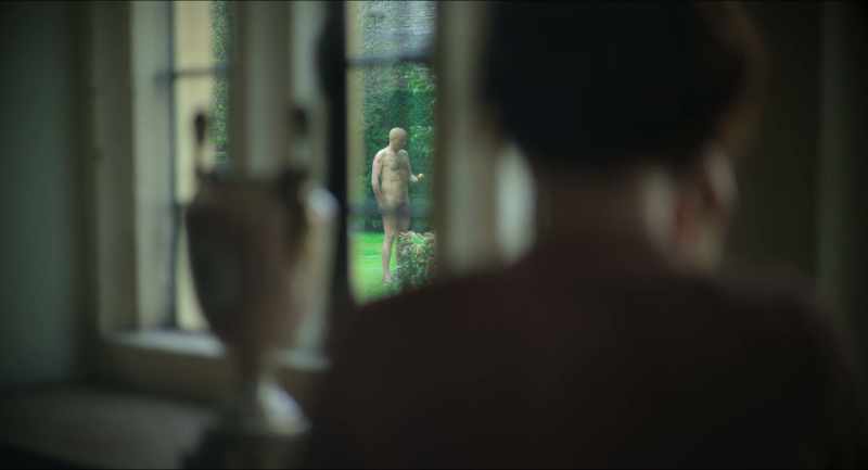 He isn't wearing any clothes