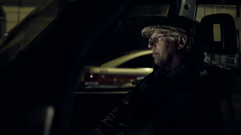 DOOR OPENS AND CLOSES ENGINE STARTS He just got in a cab