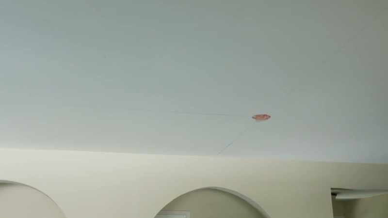 He just started cutting into the ceiling