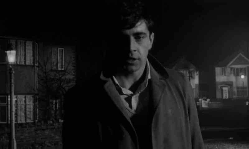 (He knocks post)