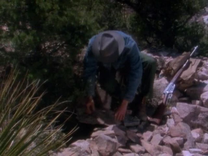 He lifted up a rock that was covering this