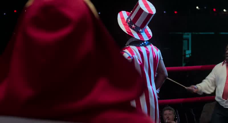 He looks like a big flag