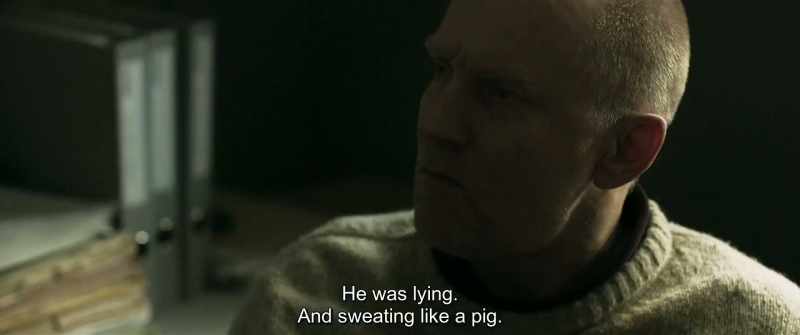 He was lying. And sweating like a pig