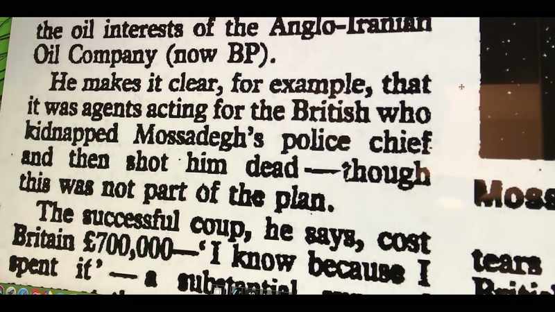 He makes it clear, for example, that it was agents acting for the British