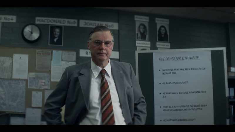 He must be blood group B, same as whoever killed Joan Harrison