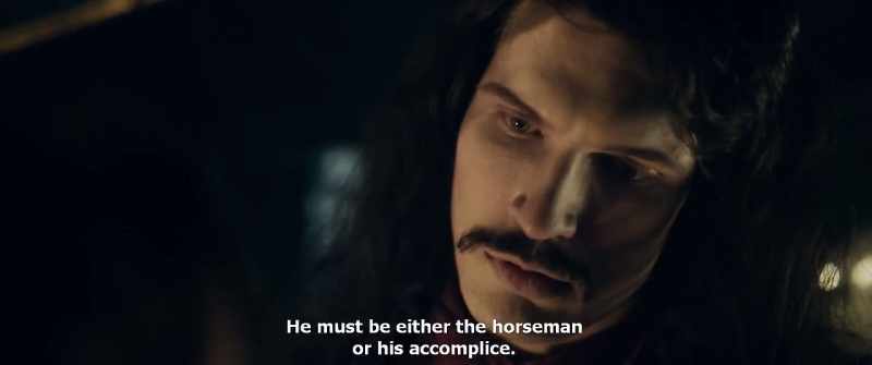 He must be either the horseman or his accomplice