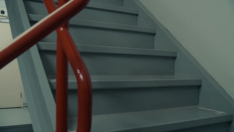 He must've gone down the stairs