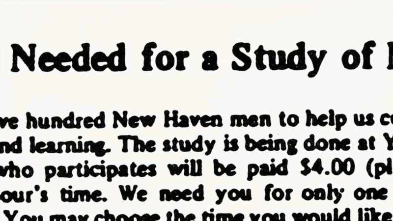 He offers subjects $4 a pop to come in