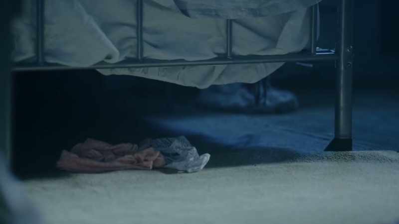 He put his hand under... under night dresses
