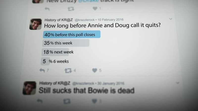 He put out a poll predicting whether two of his students would break up