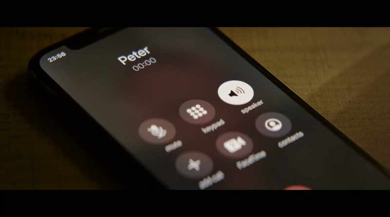 He puts Peter on the speakerphone, and he says