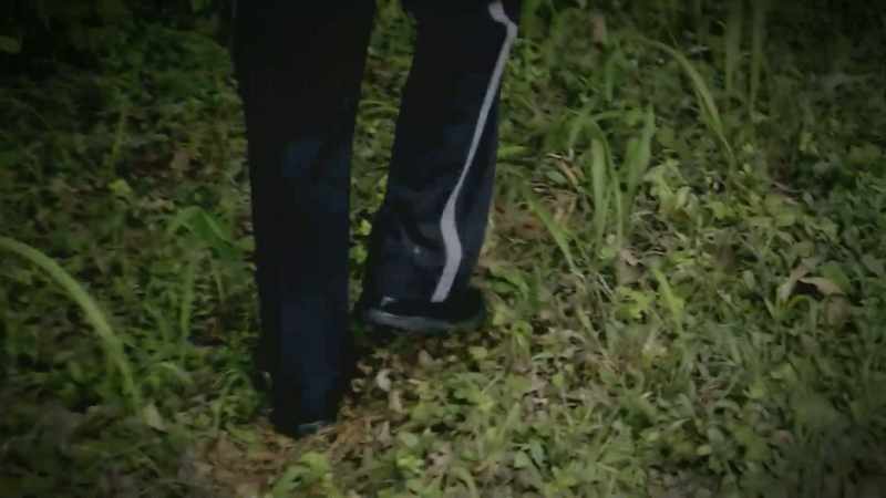 HE RETURNS TO THE SCENE TO SEARCH FOR PHYSICAL EVIDENCE
