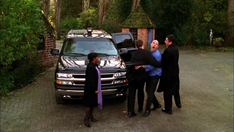 He was right there. Look at the car!
