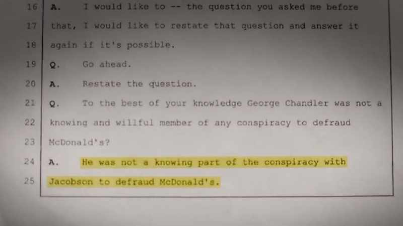 He said that. Sworn testimony