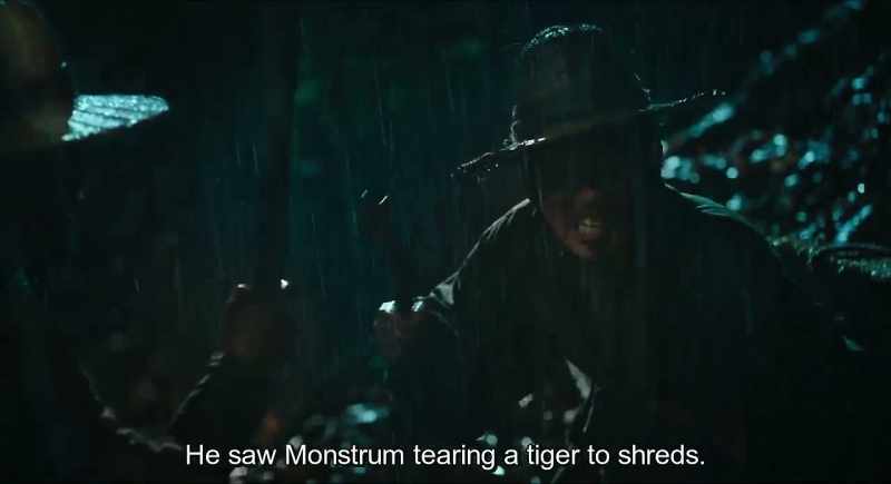 He saw monstrum tearing a tiger to shreds