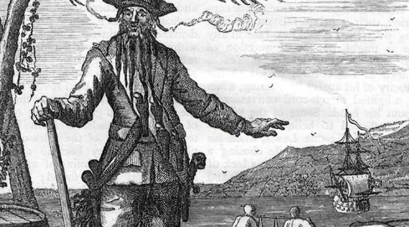 He says that blackbeard deliberately ran