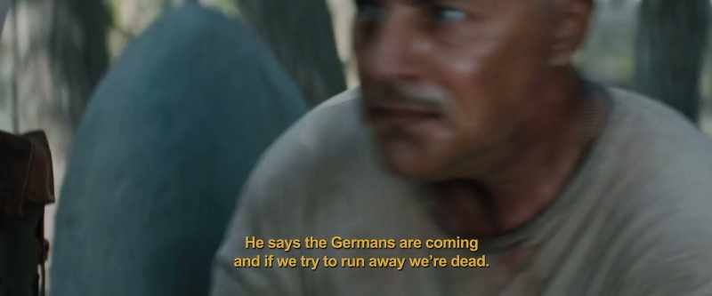 He says the Germans are coming and if we try