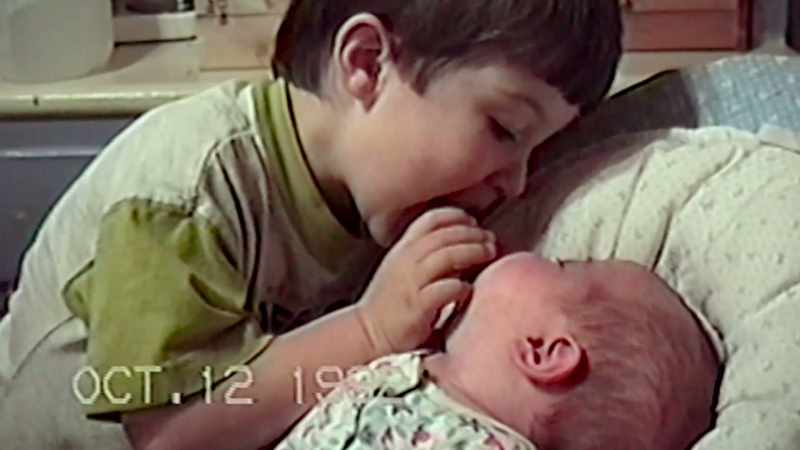 He was so joyful to have a little sister