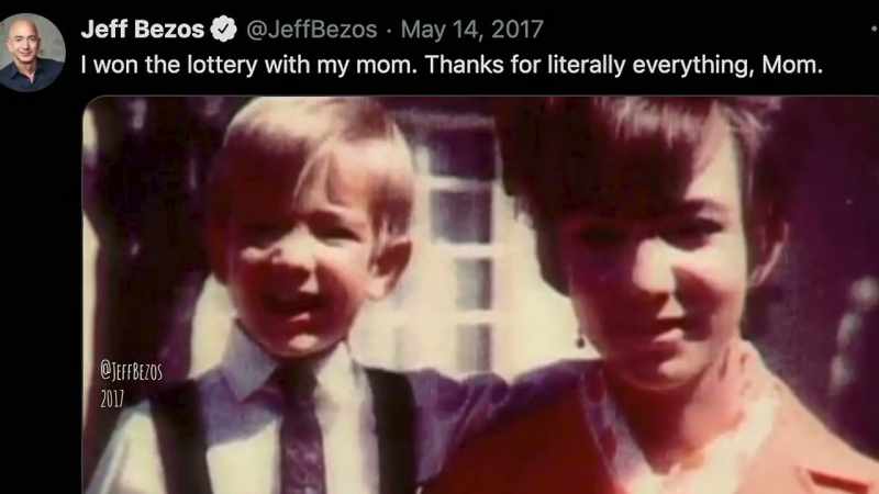 He thanked her in a tweet on mother's day, 2017