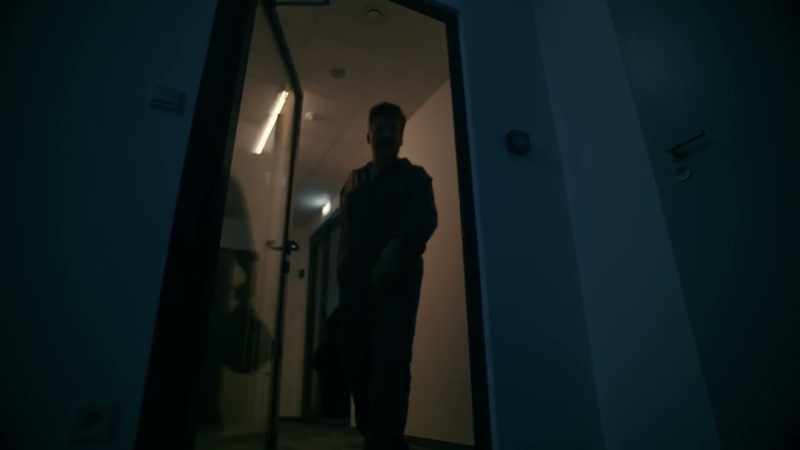 He then goes down to the vault area