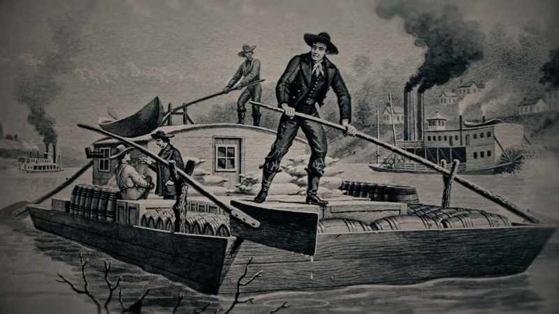 He took his flatboat journey down the Mississippi River