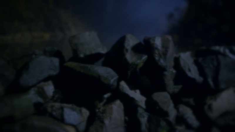 He took rocks and blocked the water
