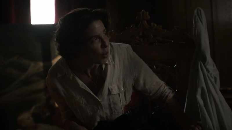 He... he turns away from the light
